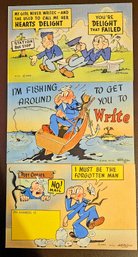 WWII Military Comic Post Cards
