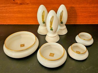 Vintage Coors Salt And Pepper Shakers With Cute Nesting Ashtrays