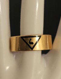 Mens 14k Yellow Gold 14th Degree Grand Elect Masonic Ring Size 12