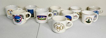 8 Vintage Boy Scout Mugs And 2 Girl Scout Mugs