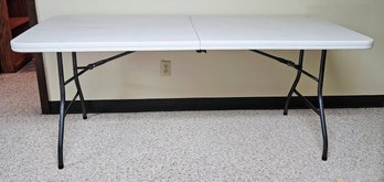 6 Foot Folding Table, White