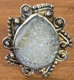 Druzy Sterling Silver Ring 12g