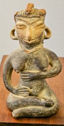 Texcoco Pottery Aztec Figure Signed