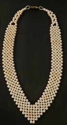 Beautiful Strand Of Cultured Pearls With Brass Clasp VTG