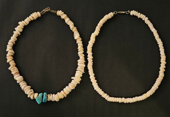 White Shell And Turquois Necklace