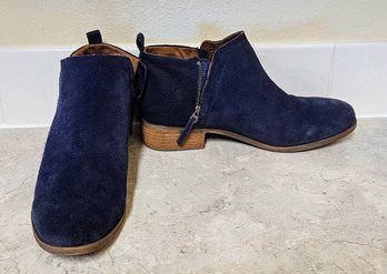 Toms Suede Leather Side Zip Ankle Boot Size 10