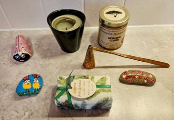 Candles, Painted Rocks, Soap And More
