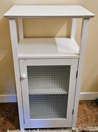 White Wooden W Frosted Glass