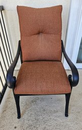 Heavy Metal Patio Chair With Brown Pads