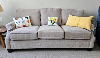 Like New Taupe Sofa By King Hickory