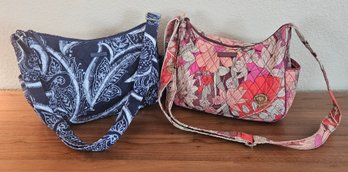 2 Vera Bradley Quilted Crossbody Bags (blue Bag Is New)