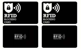 NEW!  2  RFID Blocker Cards PROTECT YOUR WALLET CREDIT / DEBIT CARDS From Skimming Theft!
