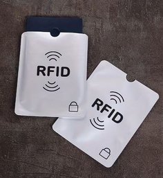 NEW!  2  RFID Blocker Passport Protector  Sleeves PROTECT YOUR PASSPORT From Skimming Theft!  Silver