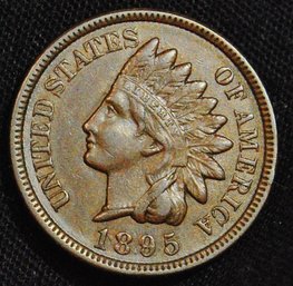 1895  Indian Head Cent  XF PLUS  Full Liberty  And  4 Diamonds! Super Coin! (cvn42)
