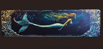 SWIMMING MERMAID Decorative Aluminum Metal Wall Plaque Sign SUPER NICE!
