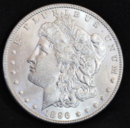 1896  Morgan Silver Dollar  BU Full Sharp Chest Feathering Super Nice! WOW (zab43)
