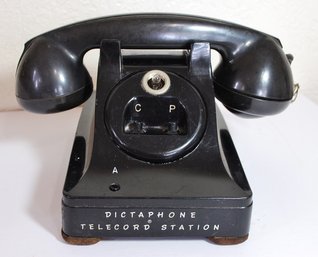 Vintage Bakelite Dictaphone Telechord Station Phone Old Hotel Front Desk Phone