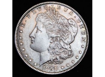 1898  Morgan Silver Dollar Good Date  XF  FULL CHEST FEATHERING!  (zxt45)