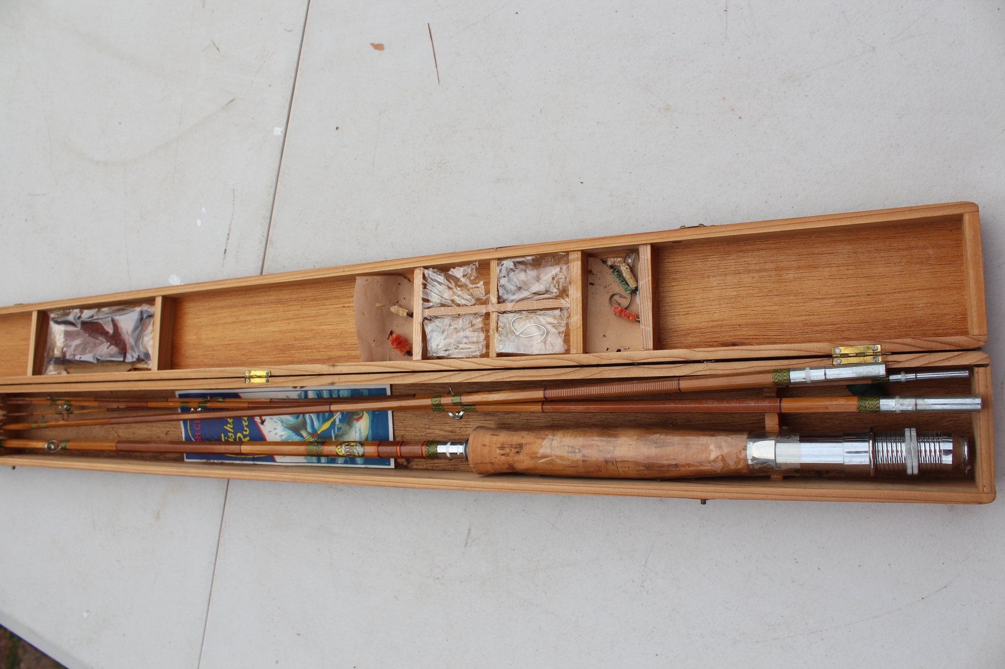 Vintage Mayflower Split Bamboo Fly Fishing Rod In Box #19006