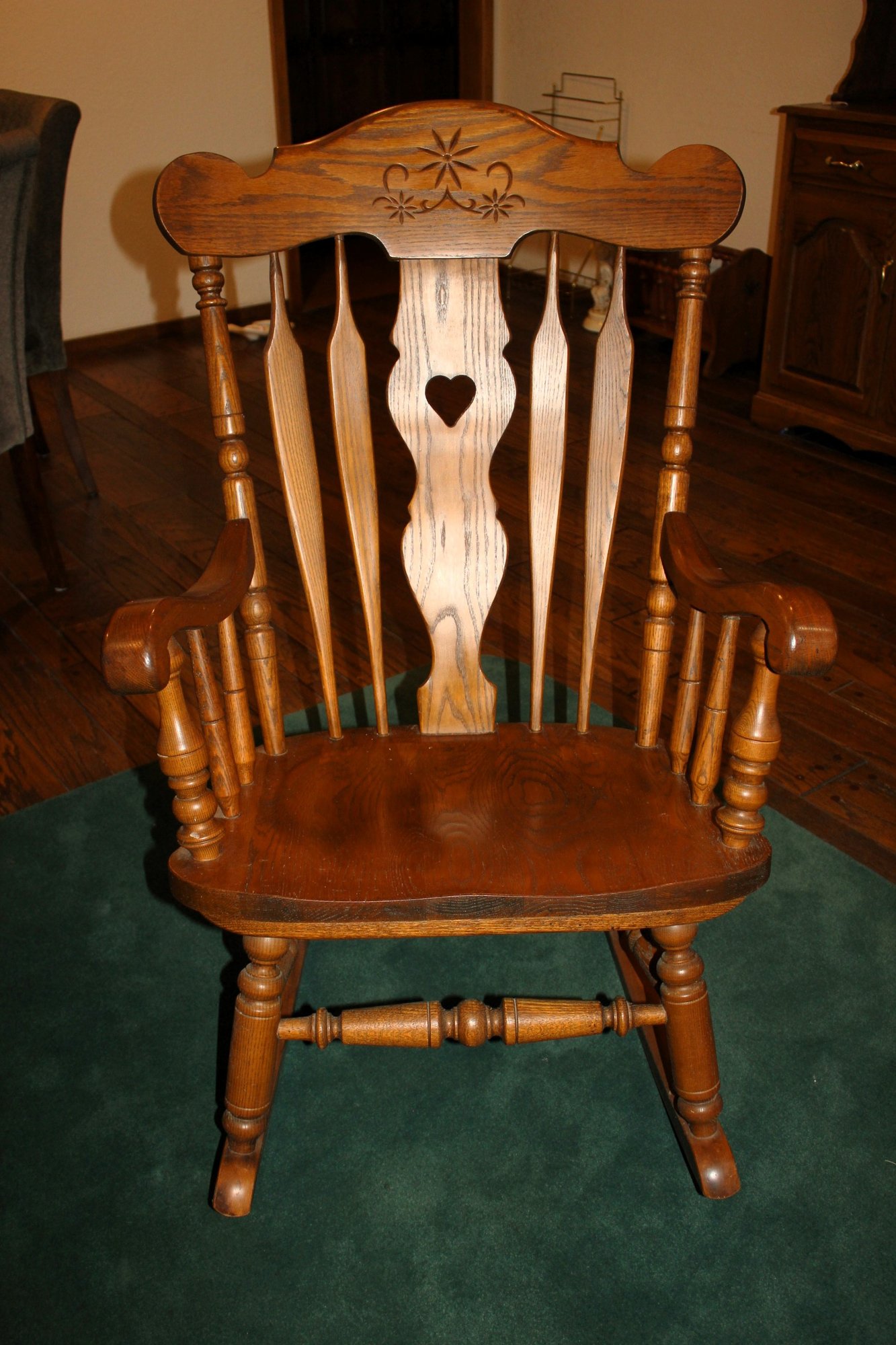 Large Wooden Rocker Made By S-bent And Brothers, Solid Oak In Great ...