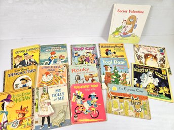 Large Lot Of Vintage Children's Books, Several Golden Books