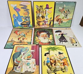 Vintage Children's Puzzles -  Including Tom & Jerry And Mary Poppins, All Whitman,Flintstones Missing A Pi