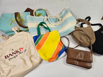 Bags - Two Beach Bags, Two Sak Shoulder Bags, Liz Claiborne Small Purse Etc
