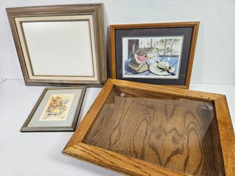 Signed And Numbered Sandy Gore Evanson, Shadow Box 20.5 X 16, Berggma Print, Nice Frame