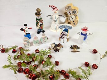Snowman Lot With Bells