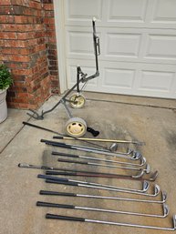 Titleist Golf Cart Bag Carrier With Mostly Ping Clubs