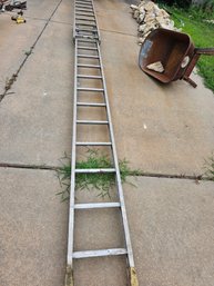 Approximately 26 Ft Extension Ladder- May Need Some Work, No Rope