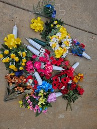 Large Lot Of Cemetery Flowers
