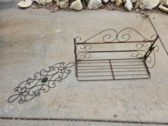 Metal Shelf- Foldable 3-ft And 32-in Metal Decor