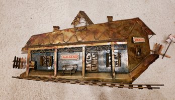 Metal Wall Decor- Train Station 35wx16 Tall