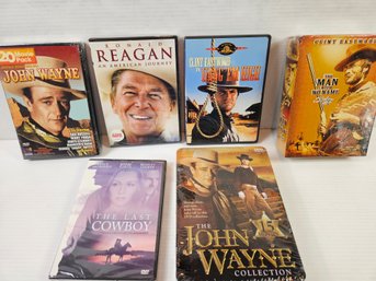Western DVDs- John Wayne, All Unopened Except Hang Em High