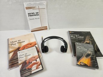 Sony AM FM Headphone Walkman Receiver -how To Play Piano And Guitar DVD And Book