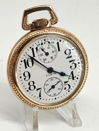Elgin Pocket Watch 21 Jewels  S/N 16840452 Gold Filled - Runs