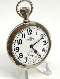 Ball Official Standard Pocket Watch 21 Jewels S/n 1B7166 Runs. Cannot Remove Covers