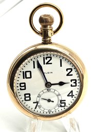 Elgin Railroad Grade Pocket Watch 21 Jewels S/n 26434457 Gold Filled - Works
