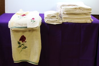 Five Towels, Three Hand Towels, 16 Washcloths