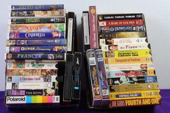 Two Boxes Of VHS Movies, Disney, Larry Hatterberg