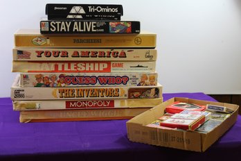 9 Board Games, Decks Of Playing Cards