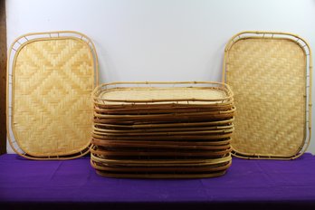 Wicker Lunch/serving Trays, 17, Rattan