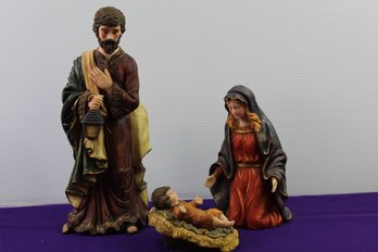Nativity With Mary, Joseph, Baby Jesus 13 And 8-in Tall