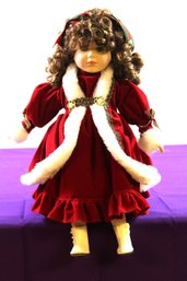 Porcelain Christmas Doll