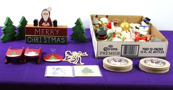 Nice Variety Of Christmas Decor, Christmas Coasters