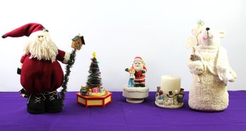 Christmas Decor -Santa, Music Box, Mouse