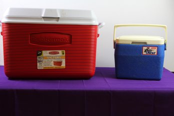 Rubbermaid And Coleman Coolers