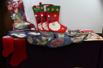17 - Assortment Of Christmas Stockings