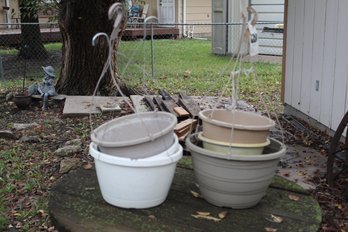 Five Hanging Flower Pots